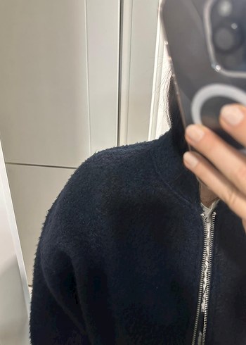 Zara L beden bürümcük lacivert ceket - Görsel 3