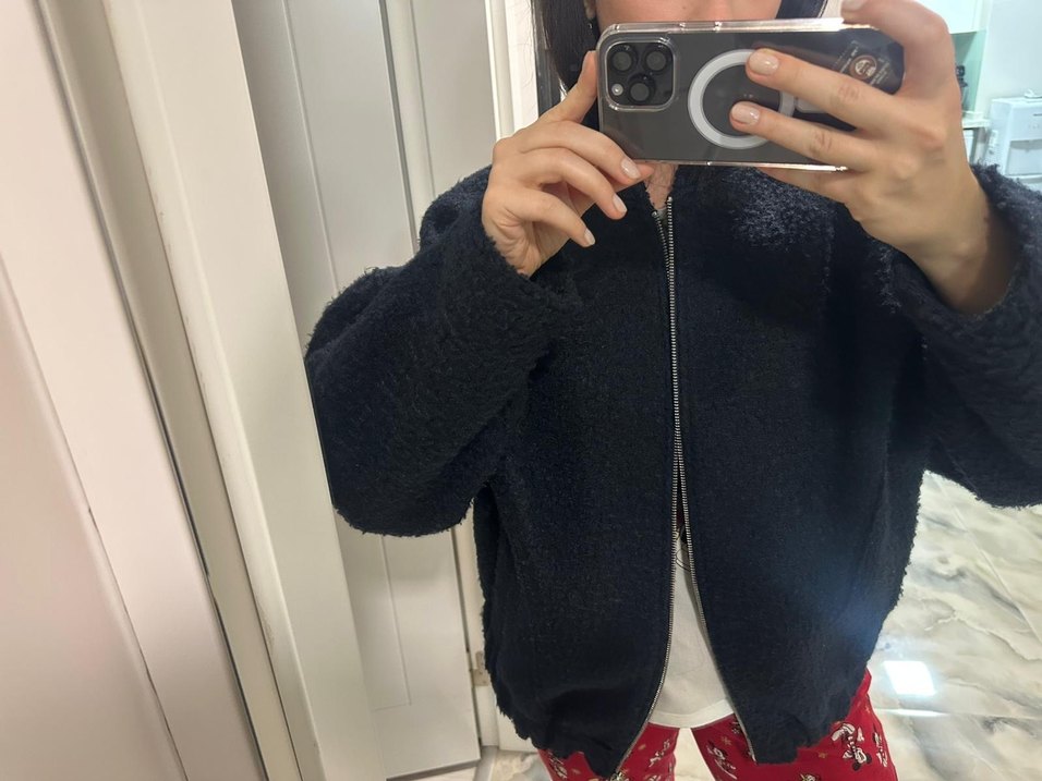 Zara L beden bürümcük lacivert ceket - Görsel 2