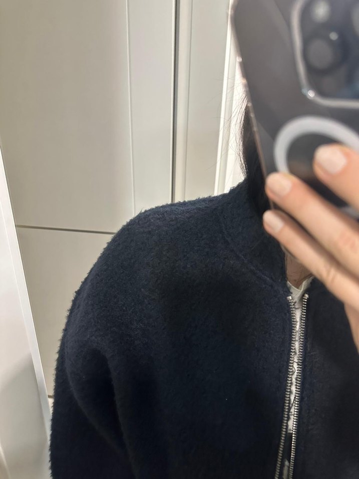 Zara L beden bürümcük lacivert ceket - Görsel 3