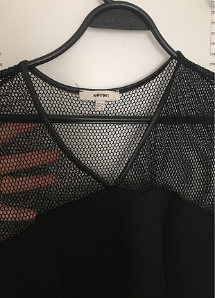 xl Beden siyah Renk Koton xl beden yakası file deri dataylı dalgıç kumaş elbise kol