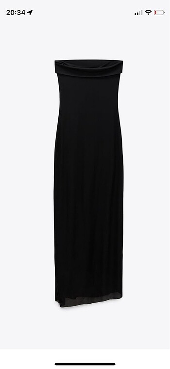 xl Beden Zara straplez ince tül elbise
