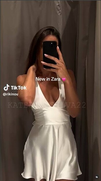 Zara Zara saten elbise