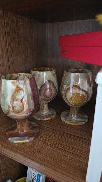 Gerçek mermer şarap kadehi - Görsel 2