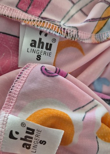 s Beden pembe Renk Pembe Baskılı Rahat Kesim pijama takımı