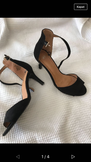 H&M siyah topuklu stiletto