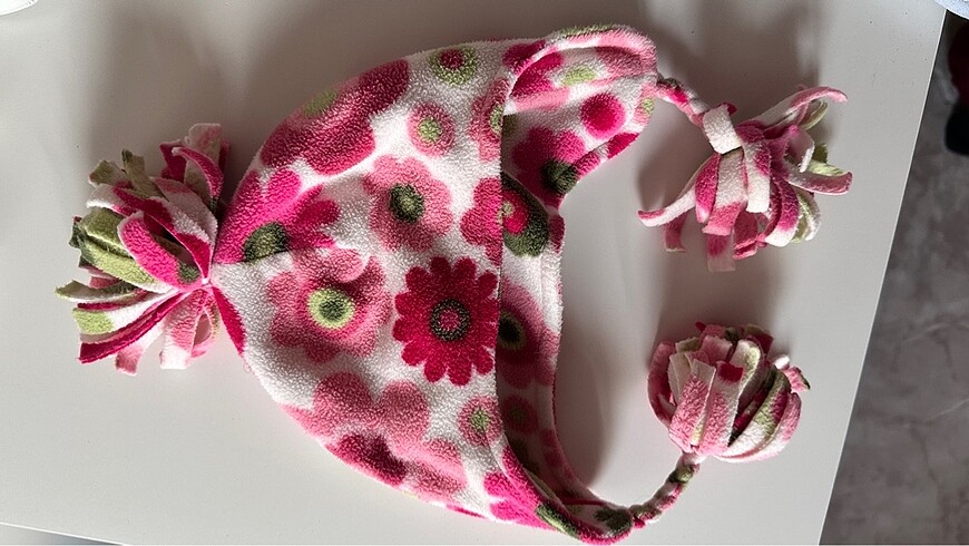 3-6 Ay, 17 cm Beden Püsküllü Yumuşak Bere