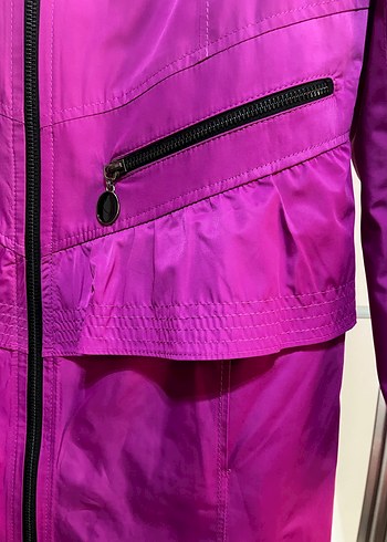 Fuşya Kadın Yağmurluk - Görsel 2
