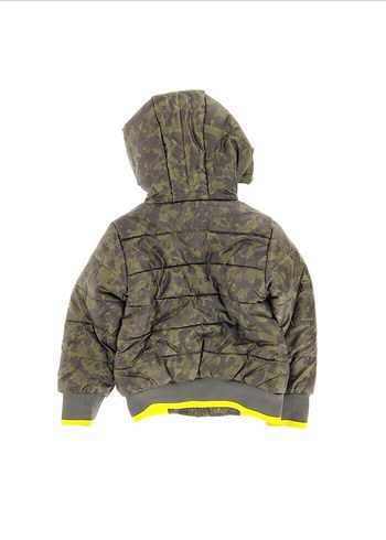 Kapüşonlu Kamuflaj Desenli Erkek Çocuk Mont - Görsel 2