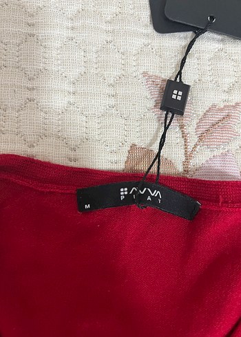 Erkek V Yaka Kırmızı Triko Kazak - Görsel 2