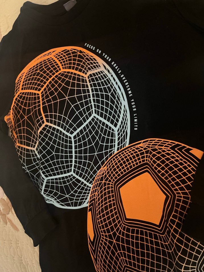 Erkek Çocuk Siyah Baskılı uzun kol tişört - Görsel 4