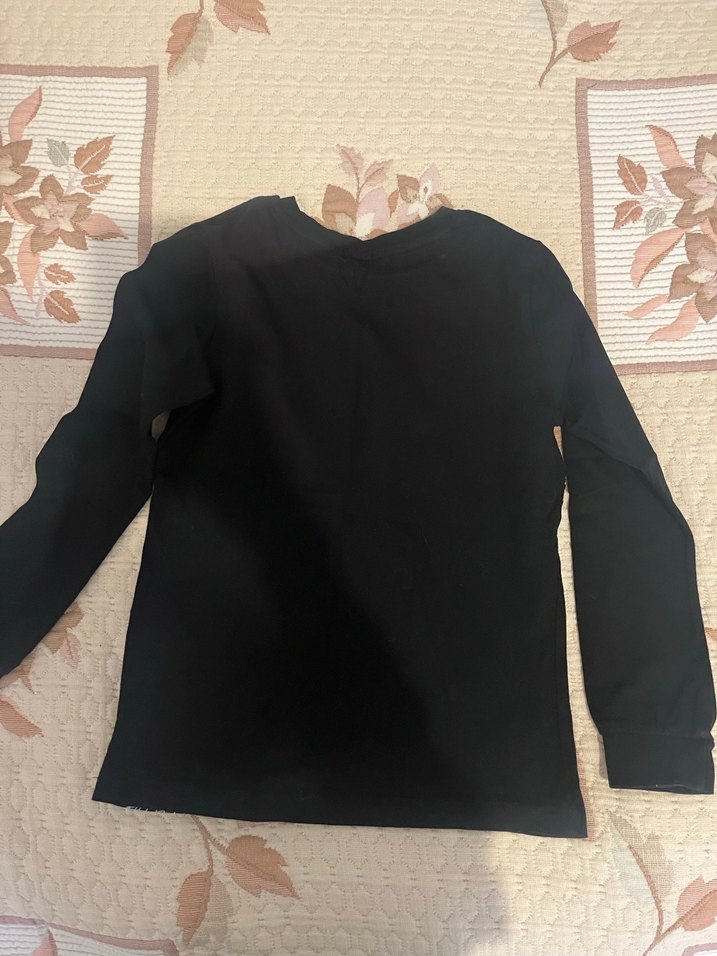 Erkek Çocuk Siyah Baskılı uzun kol tişört - Görsel 5