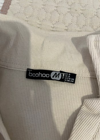 Krem V Yaka Midi triko Elbise - Görsel 8