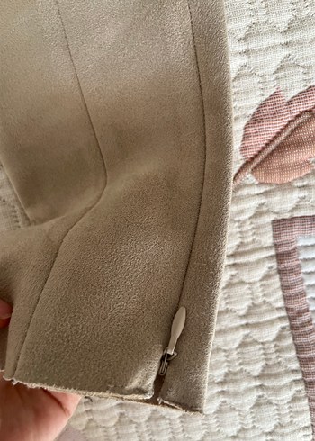 Bej Süet tayt - Görsel 4