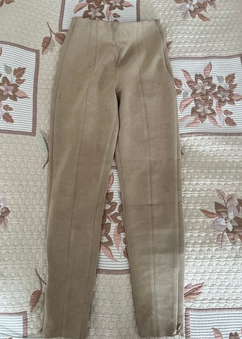 Bej Süet tayt - Görsel 3