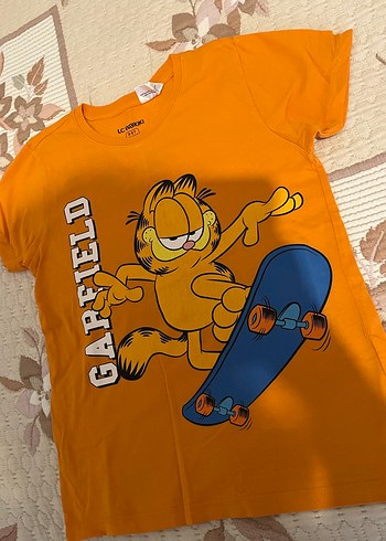 Turuncu Garfield Baskılı Erkek çocuj Tişört - Görsel 5