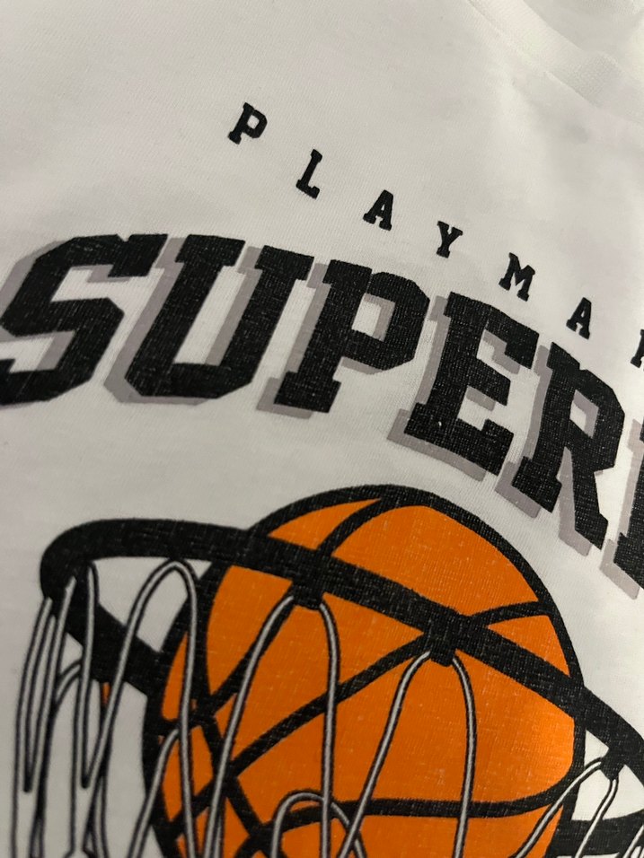 Beyaz Baskılı Pamuklu Erkek çocuk Tişört - Görsel 5