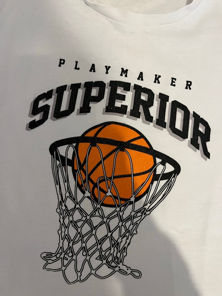 Beyaz Baskılı Pamuklu Erkek çocuk Tişört - Görsel 2