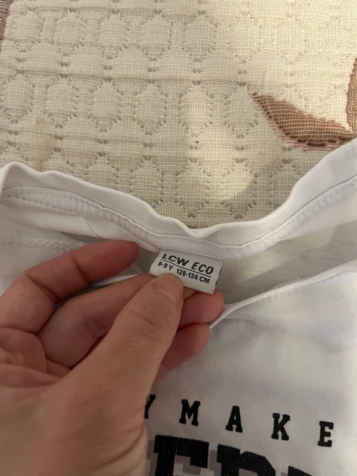 Beyaz Baskılı Pamuklu Erkek çocuk Tişört - Görsel 4