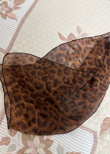 Kahverengi leopar Kadın Şal - Görsel 2