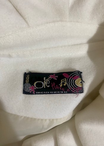 Düğmeli Beyaz Midi  Ceket mont - Görsel 5