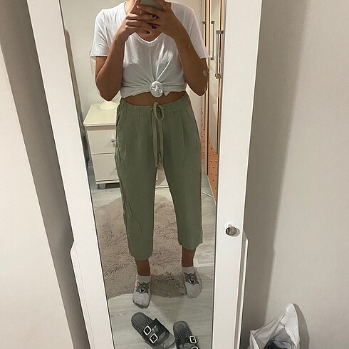 Zara su yeşil pantalon