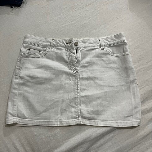 Benetton beyaz mini etek