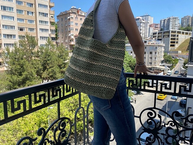 Beden haki Renk Örgü çanta