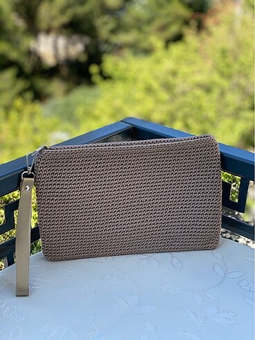 Örgü clutch çanta