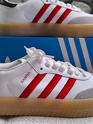 Adidas Adidas samba kırmızı beyaz şeffaf platform taban