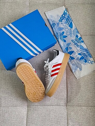 37 Beden Adidas samba kırmızı beyaz şeffaf platform taban