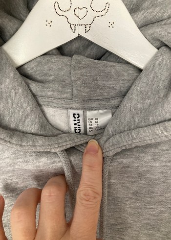 H&M Gri Kapüşonlu Kadın Sweatshirt