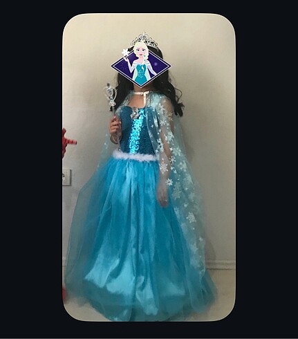 5 Yaş Beden Elsa elbise