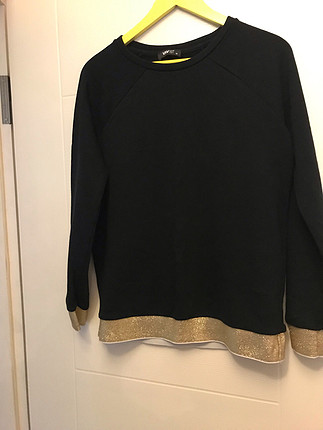 38 Beden siyah Renk sweatshirt