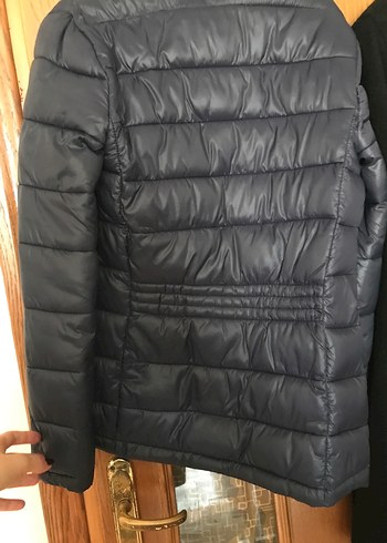 xs Beden gri Renk Fermuarlı Lacivert Kadın Mont