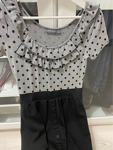 Siyah kısa kol elbise - Görsel 3