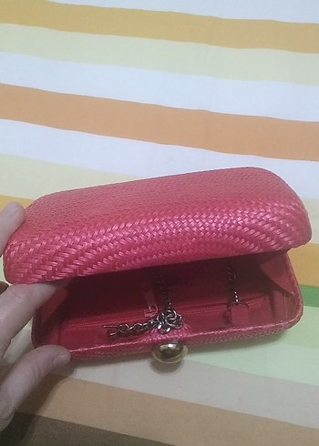 Pembe Örgü Kadın Portföy Çanta - Görsel 4