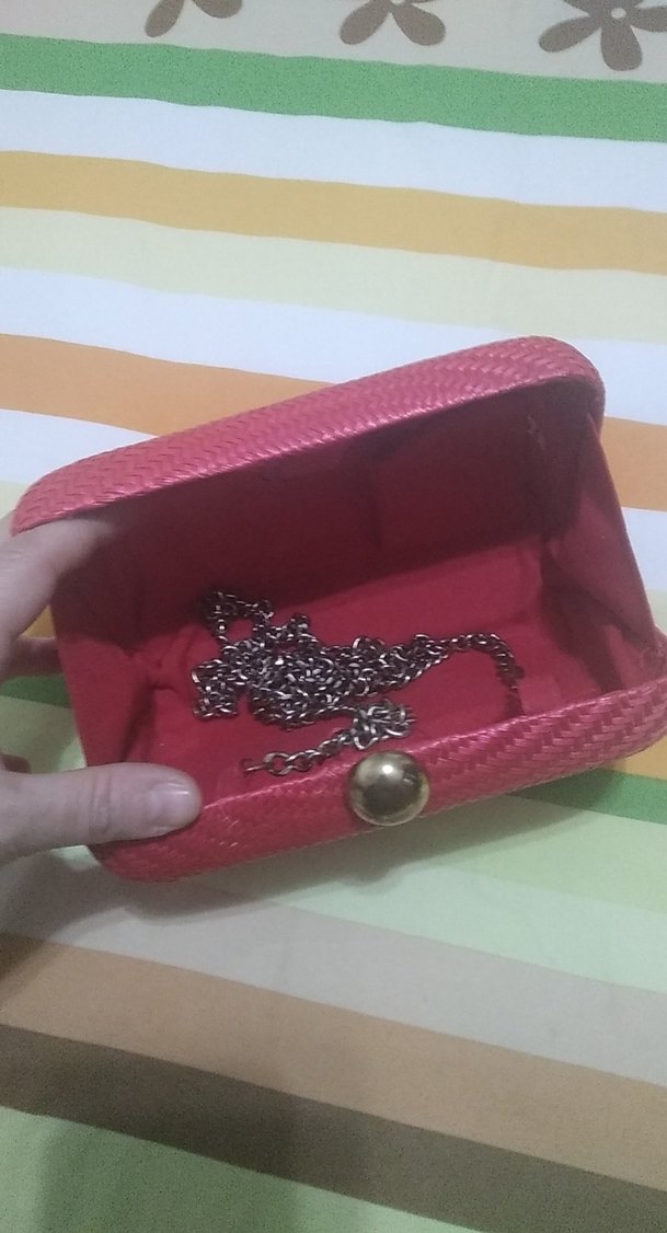 Pembe Örgü Kadın Portföy Çanta - Görsel 3