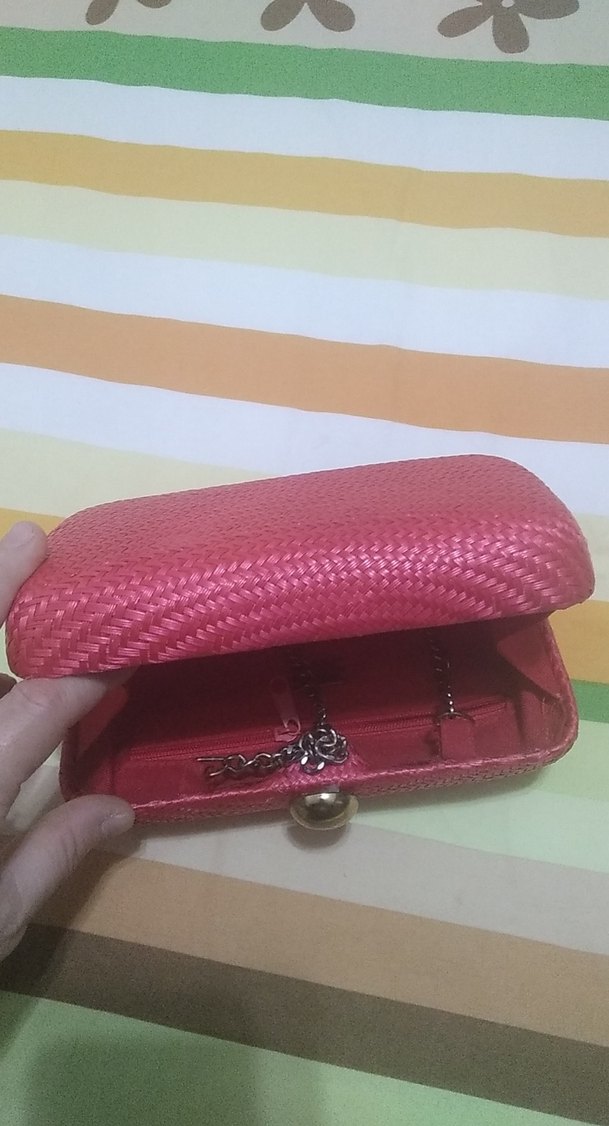 Pembe Örgü Kadın Portföy Çanta - Görsel 4