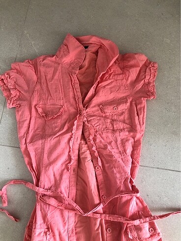 Diğer Pembe düğmeli elbise