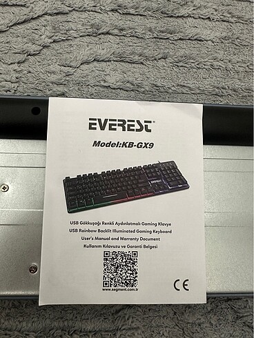 Diğer EVEREST KB-GX9 AYDINLATMALI GAMİNG KLAVYE