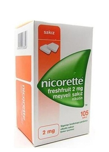 Nicorette meyveli sakız 2 mg 104 lük