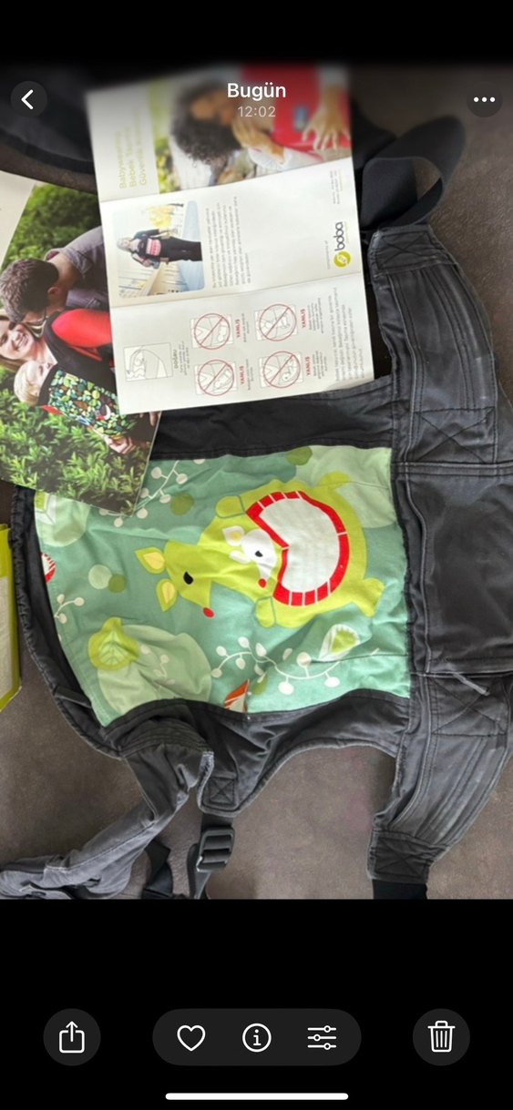 Boba kanguru yeşil eğlenceli desenli - Görsel 2