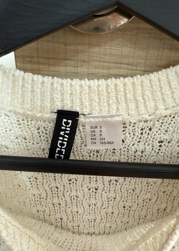 H&M Kısa Kollu Örgü Kazak - Görsel 4