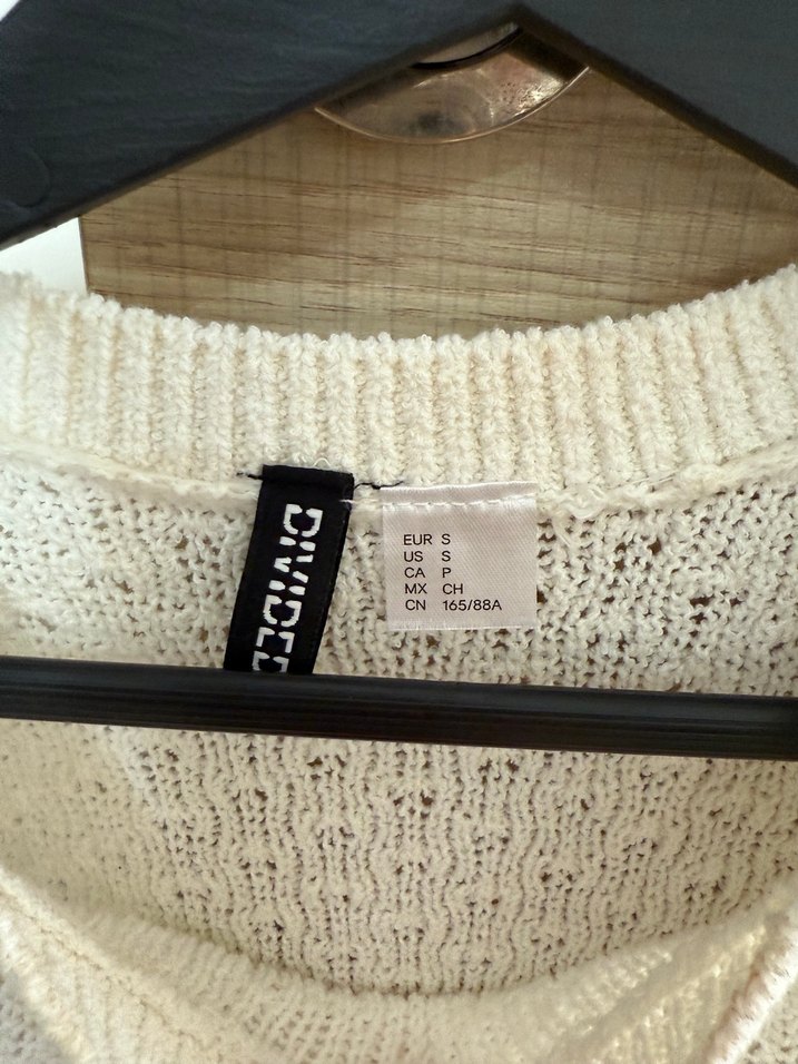 H&M Kısa Kollu Örgü Kazak - Görsel 4