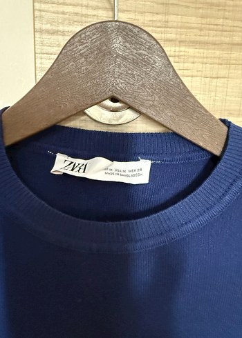 Zara Lacivert Triko Kazak - Görsel 3