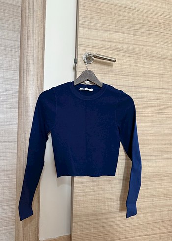 Zara Lacivert Triko Kazak - Görsel 2