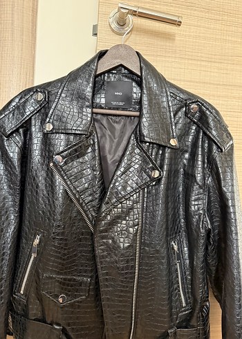 Mango deri ceket - Görsel 3