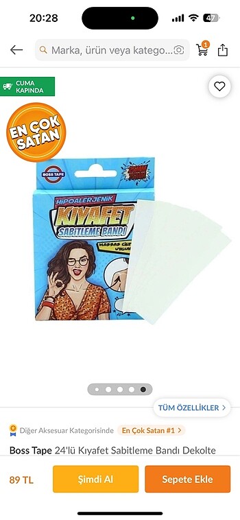 Kıyafet sabitleme bandı