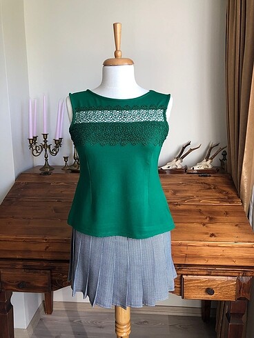 s Beden yeşil Renk Adil Işık bluz vintage Zara