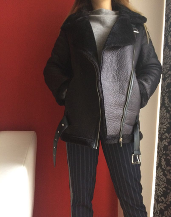 l Beden siyah Renk Zara model biker ceket 